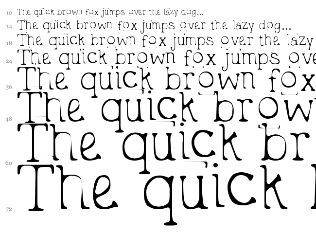 DJB Holly Typed 2 Much font waterfall